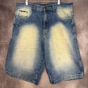 VTG Ascentials Denim Shorts Men's 38 Blue Relaxed Baggy Long Jean Jorts